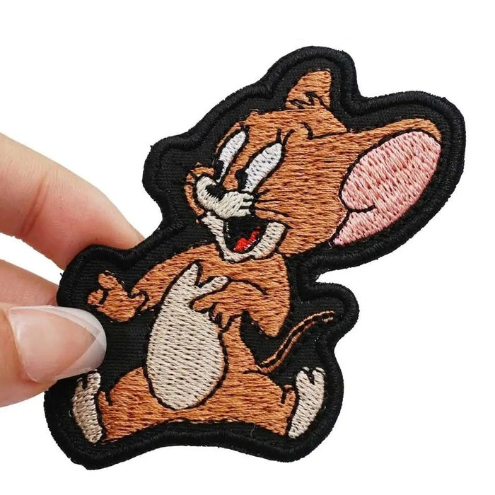 Tom and Jerry 'Jerry | Surprised' Embroidered Velcro Patch