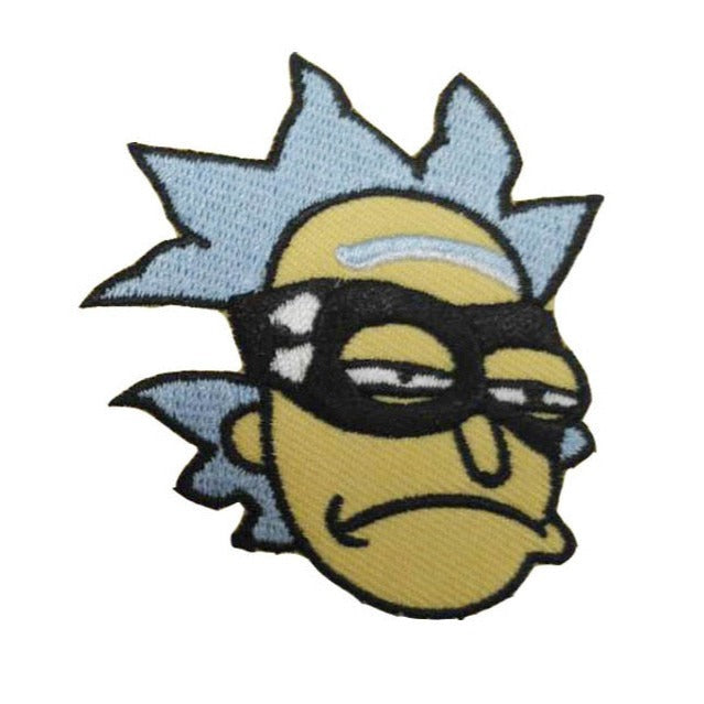Rick and Morty 2" 'Rick | Head' Embroidered Patch Set