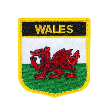 Wales Flag '1.0' Embroidered Velcro Patch