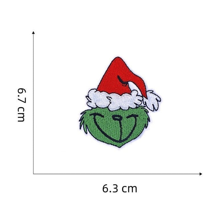 The Grinch 'Santa Grinch | Head' Embroidered Patch