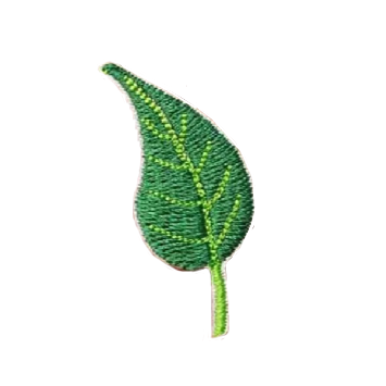 Plant 'Green Leaf' Embroidered Patch
