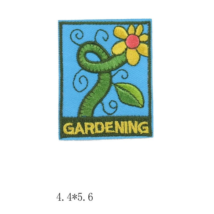 Flower 'Gardening' Embroidered Patch