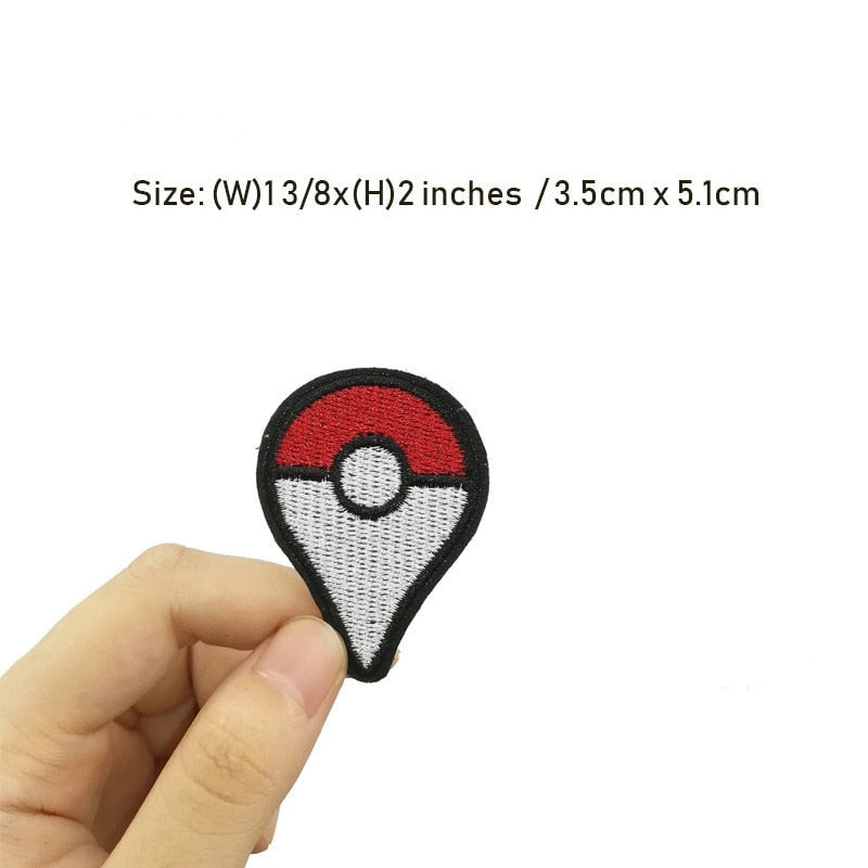 Pocket Monster 'Pokeball Map Pin' Embroidered Patch