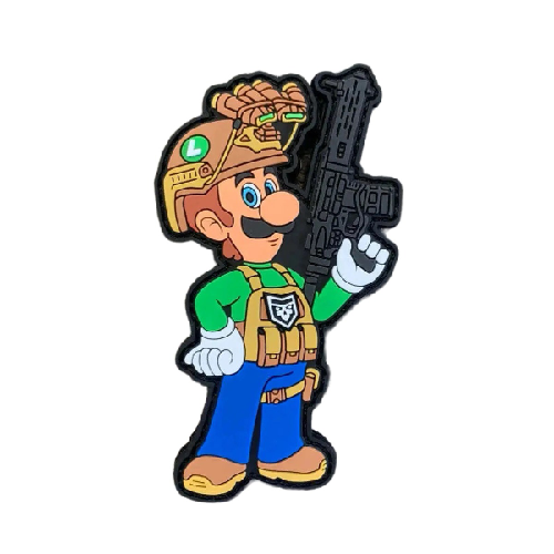Super Mario Bros. 'Luigi | Tactical Gear' PVC Rubber Velcro Patch