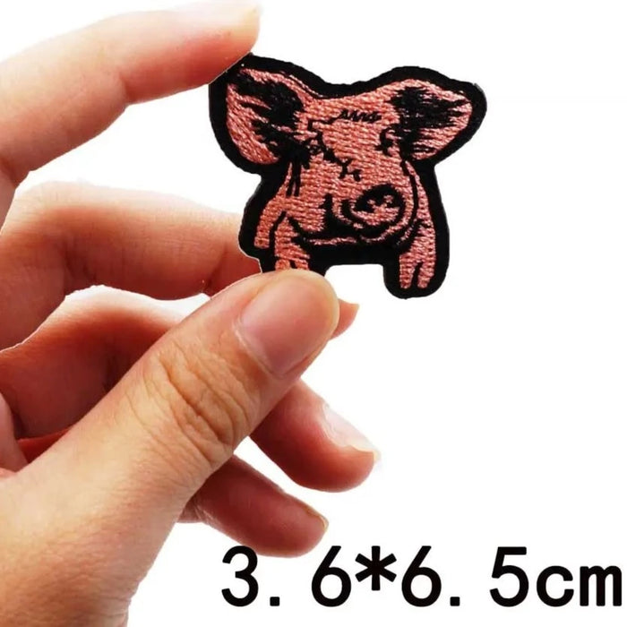 Cute 'Mini Pig | 1.0' Embroidered Patch
