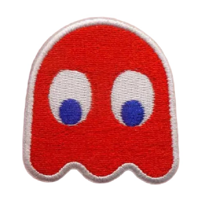 Pac-Man 'Blinky Ghost | Looking Down' Embroidered Patch