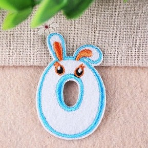 Cute Letter O 'Orange Bunny Ears' Embroidered Patch