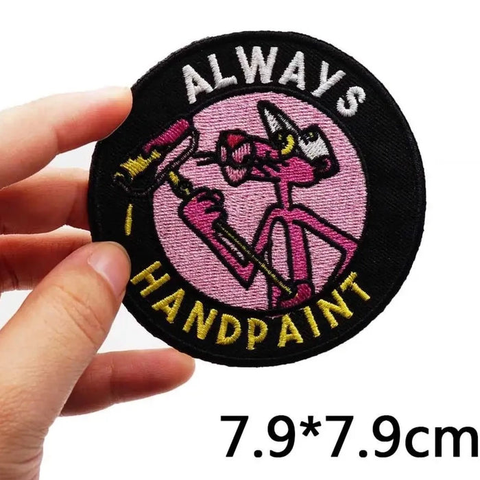 The Pink Panther 'Always Handpaint | Round' Embroidered Patch
