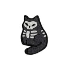 Skeleton Cat 'Luminous' Embroidered Velcro Patch