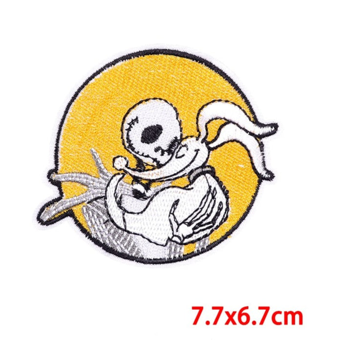 The Nightmare Before Christmas 'Jack Skellington and Zero' Embroidered Patch