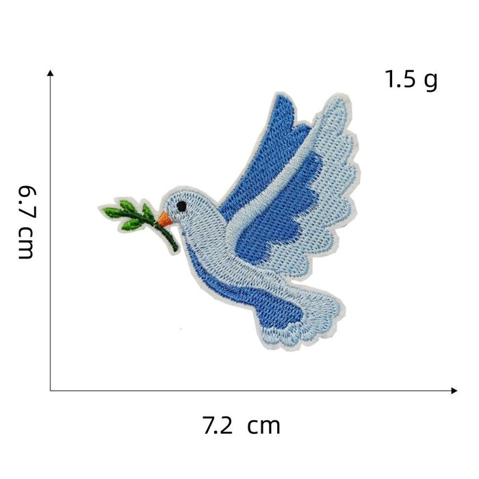 Peace Dove 'Olive Branch' Embroidered Patch