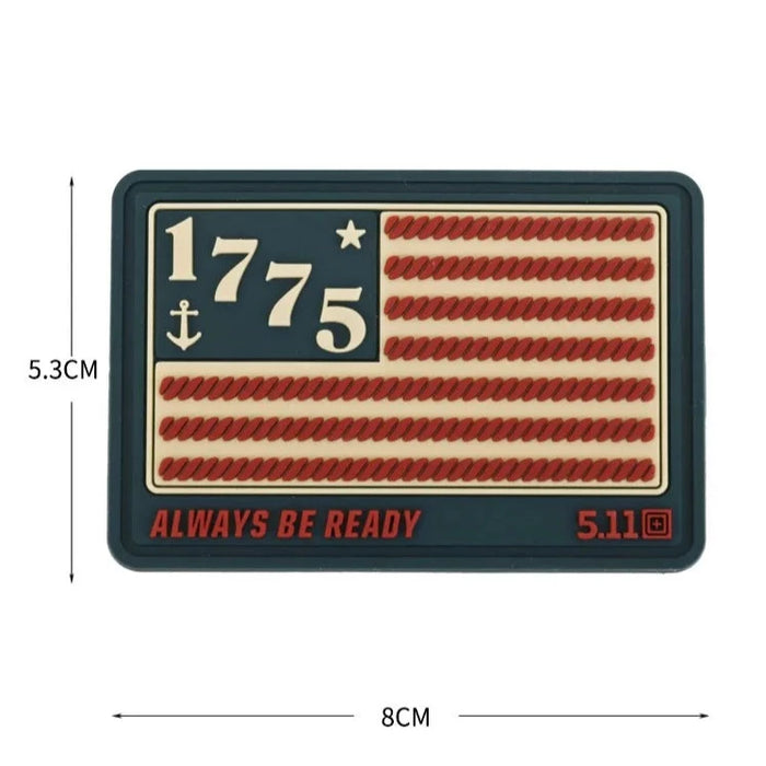1775 Flag 'Always Be Ready' PVC Rubber Velcro Patch