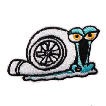Cute 'Turbo Snail' Embroidered Patch