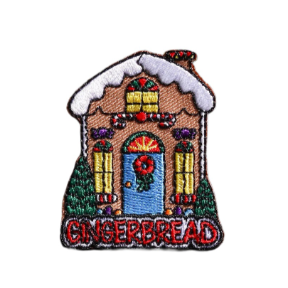 Christmas 'Gingerbread House' Embroidered Patch
