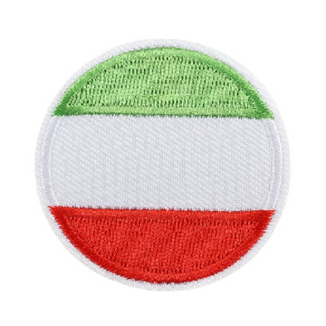 Small Round Flag 'Italy' Embroidered Patch