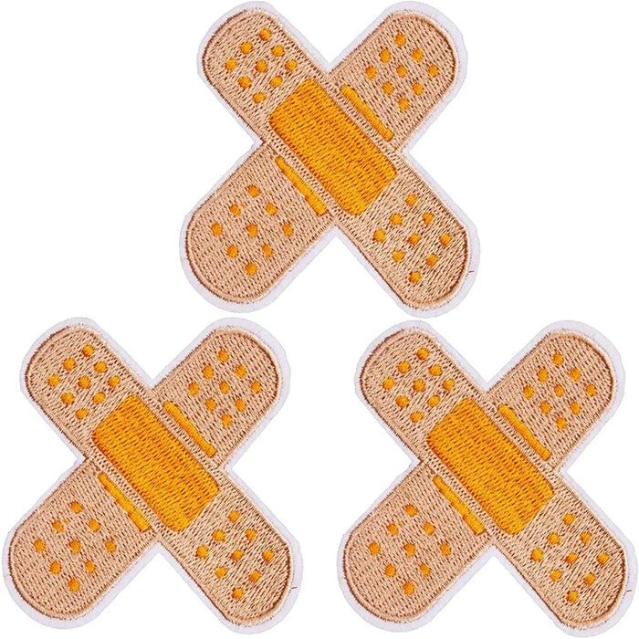 Crossed Bandages 'Set of 3' Embroidered Patch