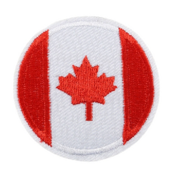 Small Round Flag 'Canada' Embroidered Patch