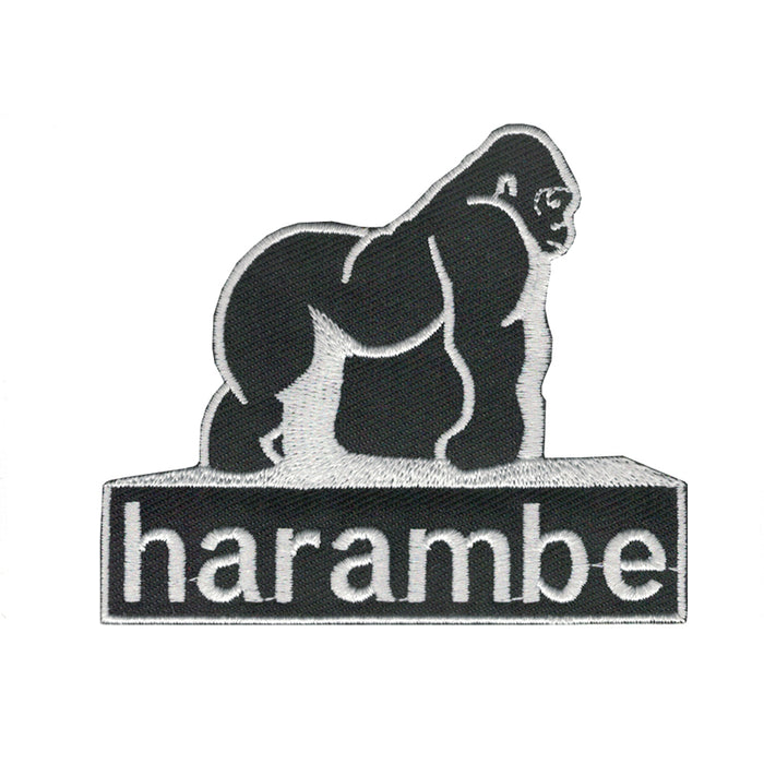 Gorilla 3" 'Harambe' Embroidered Patch Set