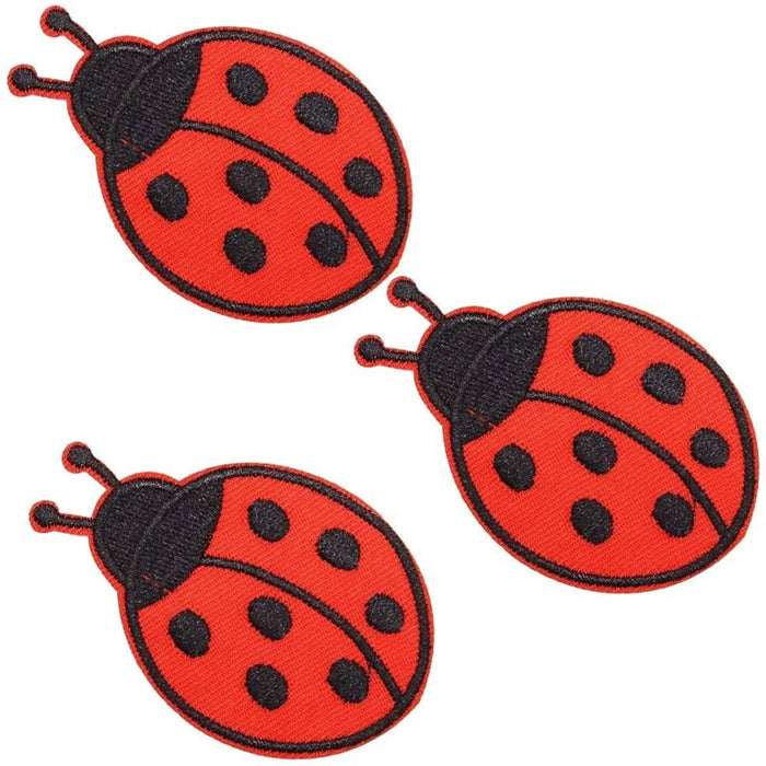 Ladybug 'Set of 3' Embroidered Patch