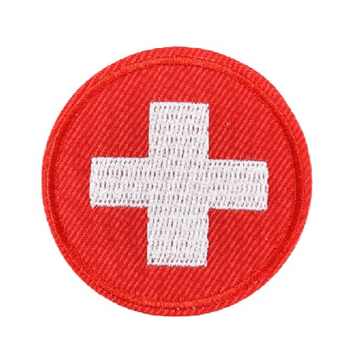 Small Round Flag 'Switzerland' Embroidered Patch