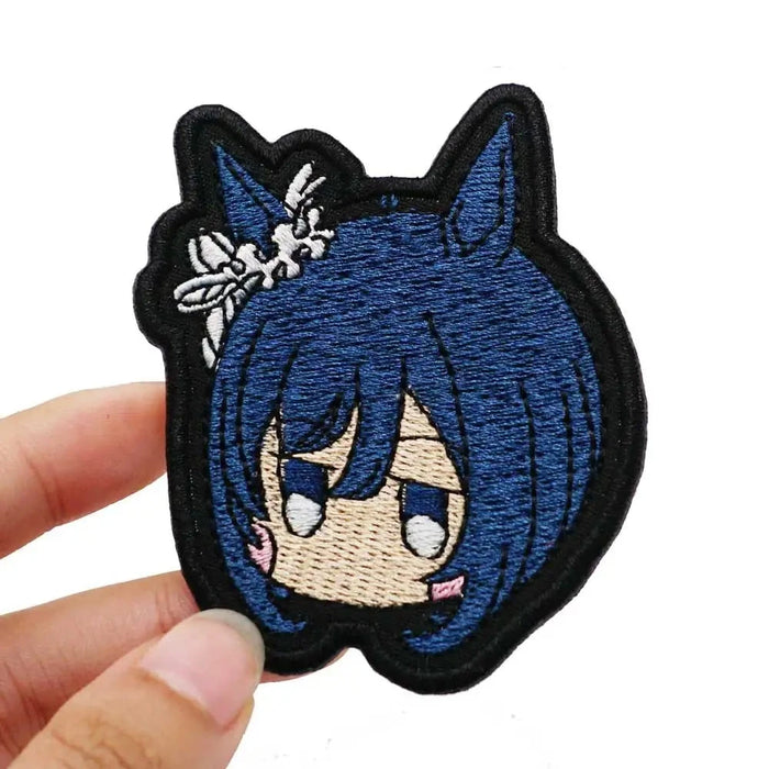 Genshin Impact 'Chibi Keqing | Head' Embroidered Velcro Patch