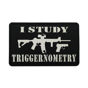 Military Tactical 'I Study Triggernometry' PVC Rubber Velcro Patch
