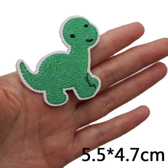 Cute 'Baby Green Dinosaur' Embroidered Patch