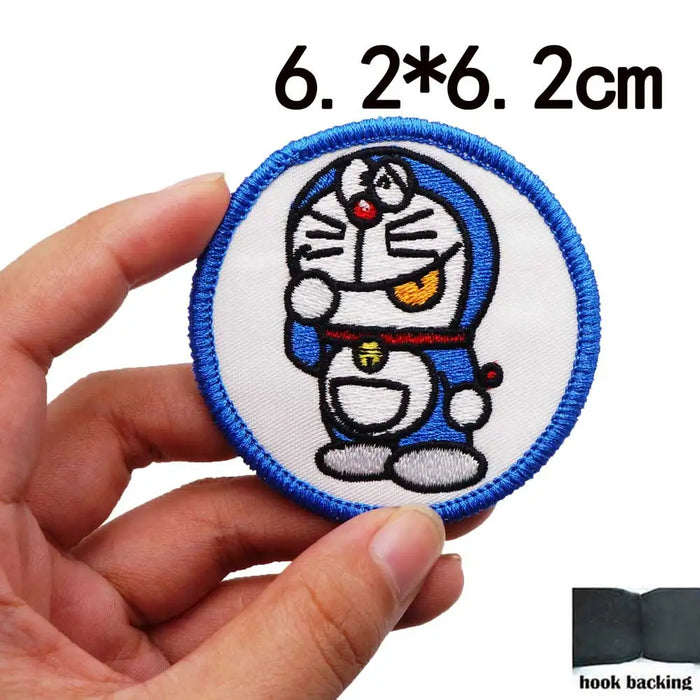 Doraemon 'Tongue Out | Round' Embroidered Velcro Patch