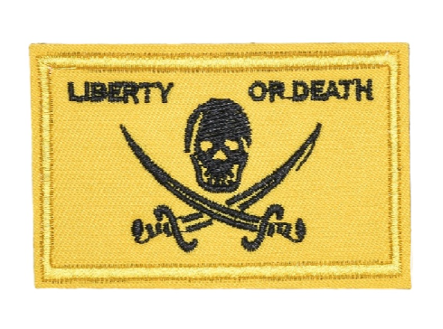 Pirate Skull 'Liberty Or Death | 1.0' Embroidered Velcro Patch
