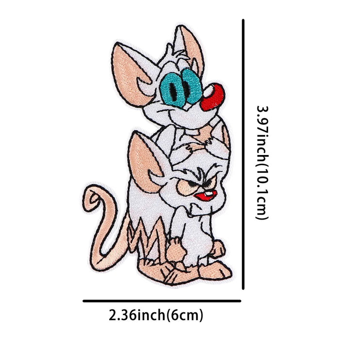 Pinky and the Brain 'Silly Rats' Embroidered Patch