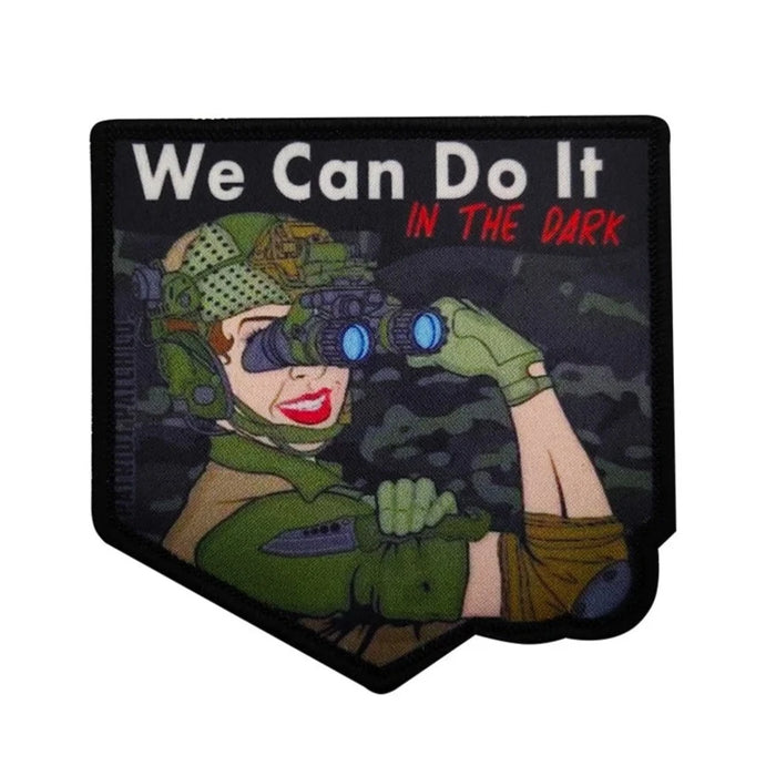 Rosie the Riveter 'We Can Do It In The Dark' Embroidered Velcro Patch