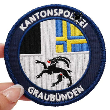 Emblem 'Kantonspolizei Graubünden' Embroidered Velcro Patch