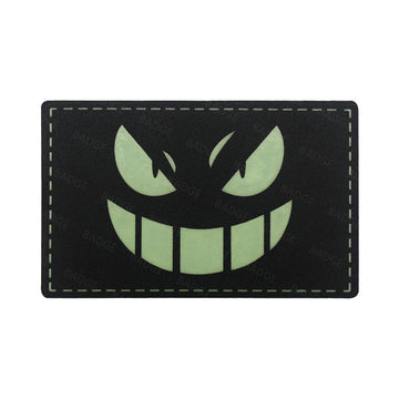 Evil Smiley Face 'Luminous' PVC Rubber Velcro Patch