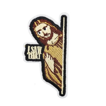 Jesus 'I Saw That | Peeking' Embroidered Patch