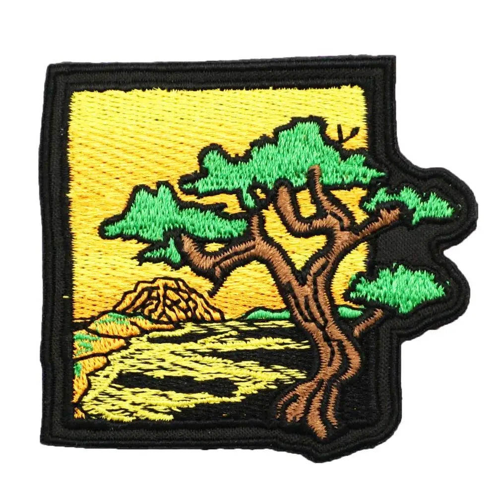 bonsai tree patch Living Tree Bonsai 'Portrait' Embroidered Velcro Patch