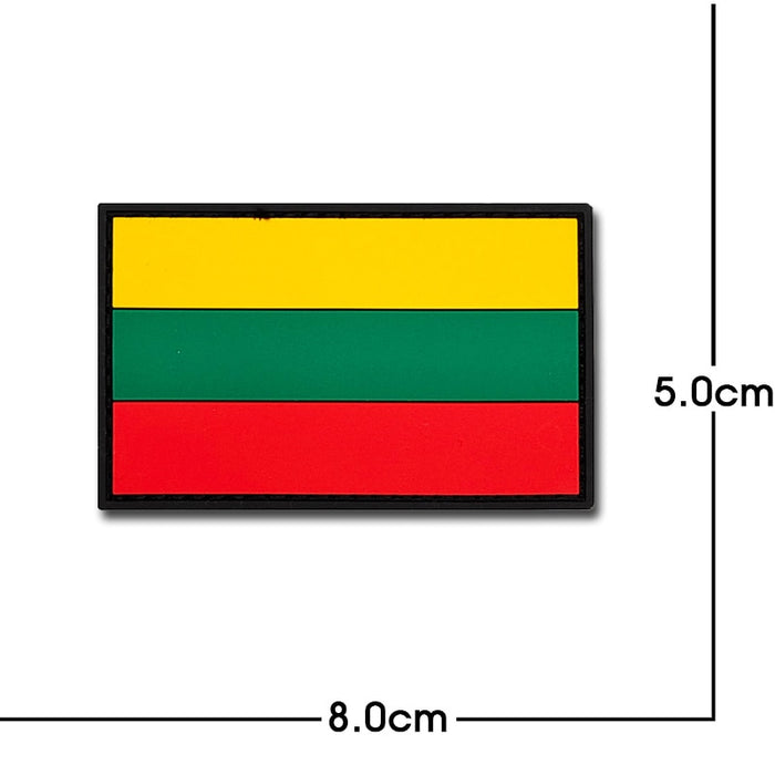 Lithuania Flag PVC Rubber Velcro Patch