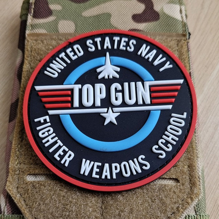 Top Gun 'United States Navy | Fighter Weapons School' PVC Rubber Velcro Patch