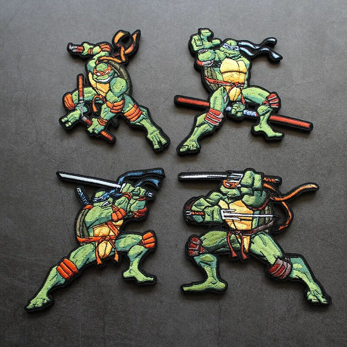 Teenage Mutant Ninja Turtles 'Set of 4' Embroidered Velcro Patch