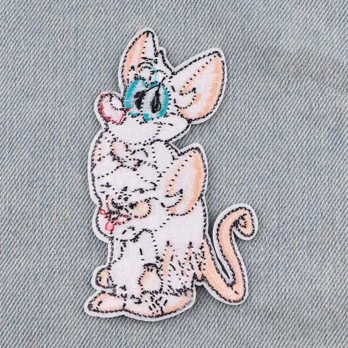 Pinky and the Brain 'Silly Rats' Embroidered Patch