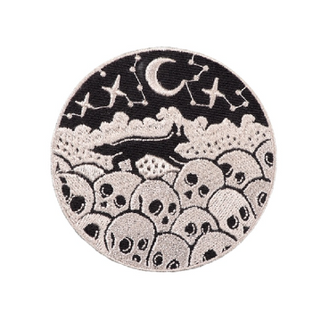 Creepy Skulls 'Starry Night' Embroidered Patch
