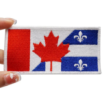 Canada x Quebec Flag Embroidered Velcro Patch