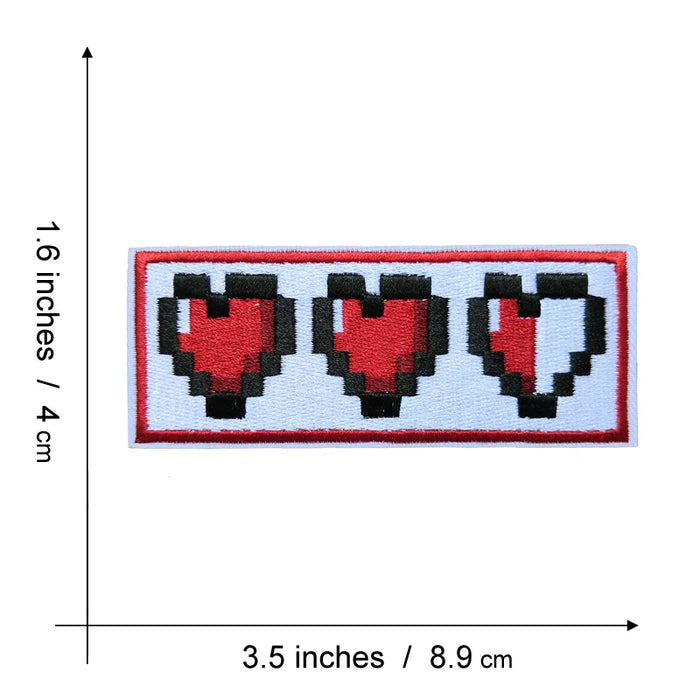The Legend of Zelda 'Pixel Heart Container | Rectangle 1.0' Embroidered Patch