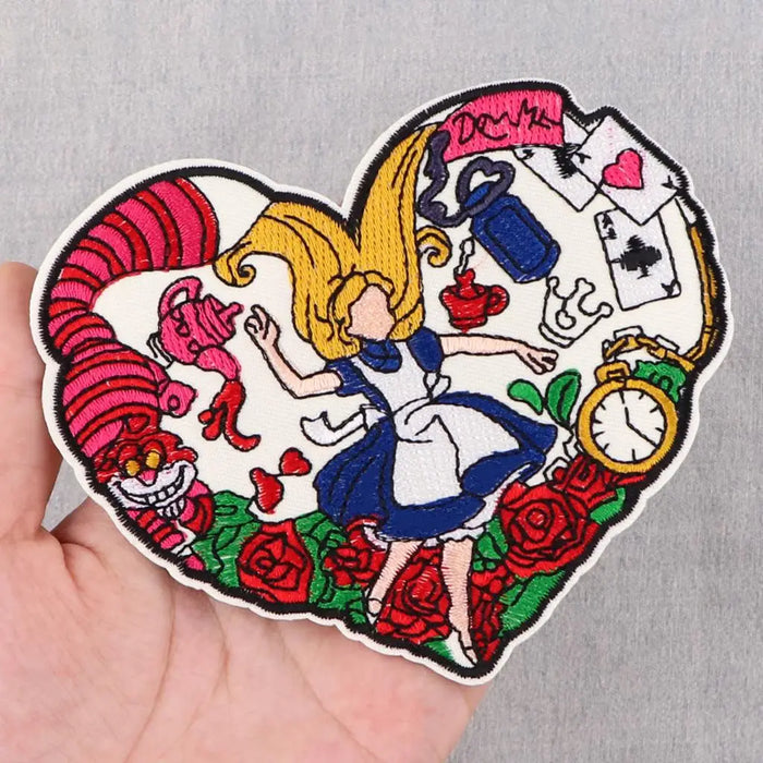 Alice in Wonderland 'Wonder Heart' Embroidered Patch