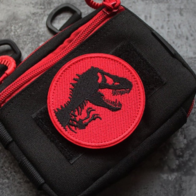 Jurassic Park 'T-Rex | Round' Embroidered Velcro Patch