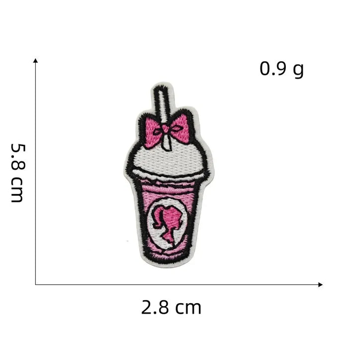 Barbie 'Pink Tumbler' Embroidered Patch