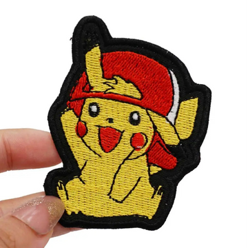 Pocket Monster 'Pikachu | Wearing Cap' Embroidered Patch
