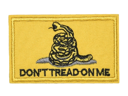 Snake 'Don't Tread On Me' Embroidered Velcro Patch