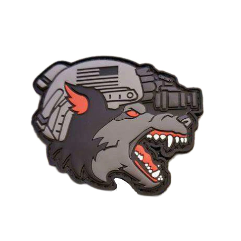 Tactical Wolf 'Angry Face' PVC Rubber Velcro Patch