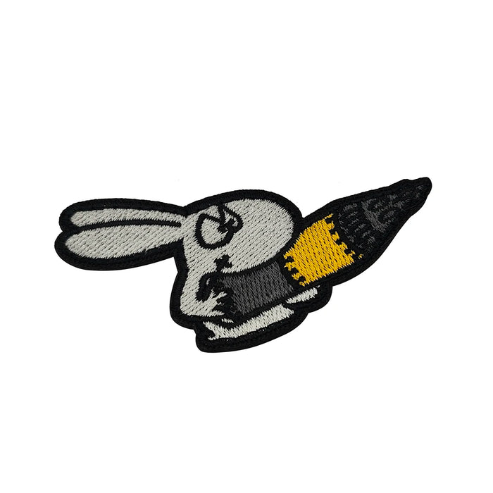 Cute Rabbit 'Ballistic Missile' Embroidered Velcro Patch