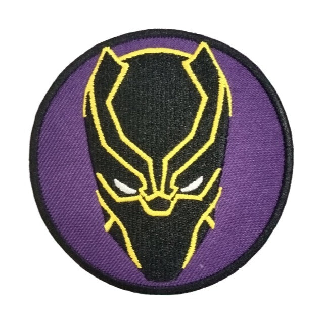 Black Panther 3" 'Face' Embroidered Patch Set